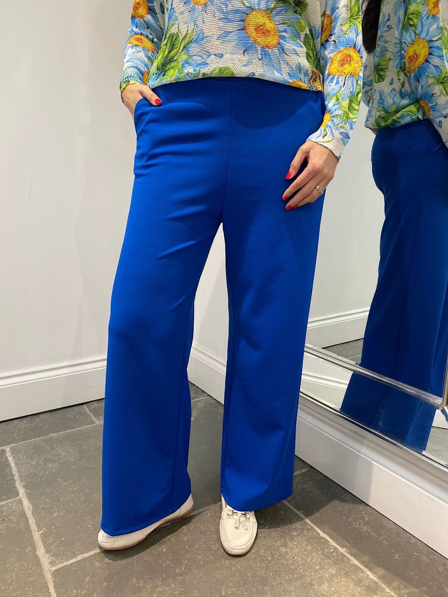 Clothing Paprika Trousers | Royal Blue Wide Leg Trousers