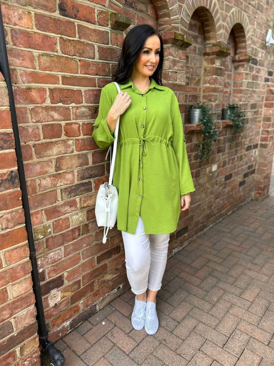 Clothing Kiki Mda | Green Tie Waist Tunic Rosie