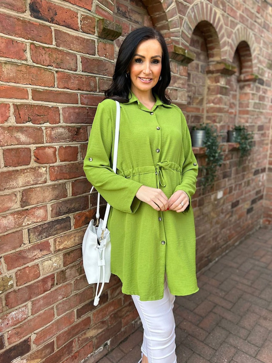 Clothing Kiki Mda | Green Tie Waist Tunic Rosie