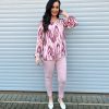 Clothing A.B.C Shirts & Blouses | Pink Diamond Pleated Blouse Charlotte