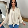 Clothing Tip Top Fashion Shirts & Blouses | Stone Hem Tie Top Katie