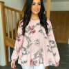 Clothing G9 Shirts & Blouses | Pink Floral Pleated Blouse Bethany