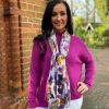 Clothing Glossy Premium Knitwear | Grape Ribbed Jumper Isha