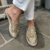 Footwear Gallevani | Pre Order Gold Weave Slip On Espadrilles