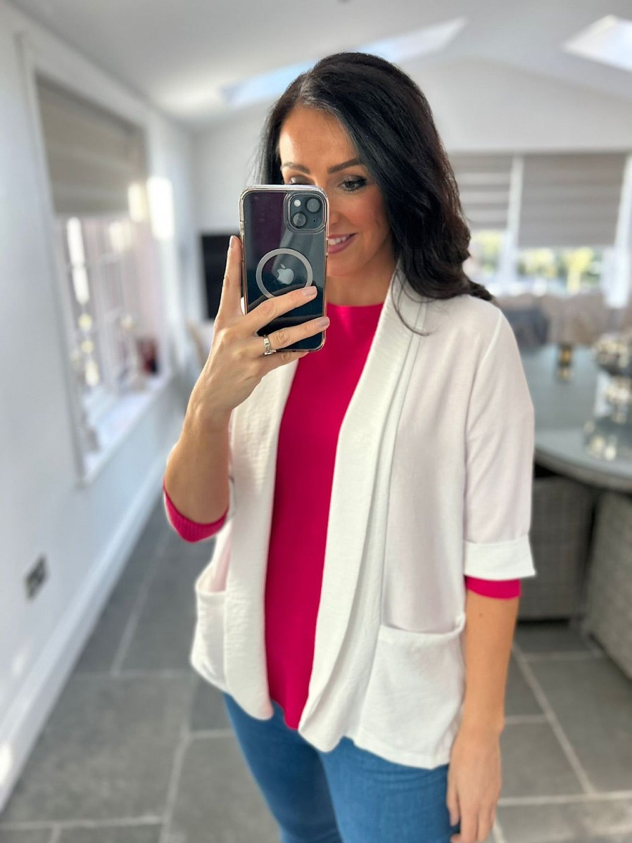 Clothing Paprika Jackets | White Lightweight Jacket Daphne