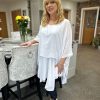 Clothing My Fashion | White Layered Batwing Style Tunic Phoebe