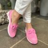 Footwear Gallevani | Candy Pink Chain Detail Mesh Loafer