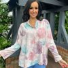 Clothing Natasha Shirts & Blouses | Pink Floral Circle Pattern Blouse April