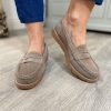 Footwear LJR Footwear | Taupe Suede Loafers