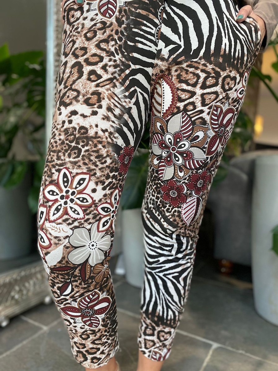 Clothing Prospero Joggers | Natural Animal Floral Print Joggers