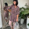 Clothing Fanny Moda Shirts & Blouses | Pink Animal Print Tunic Gloria