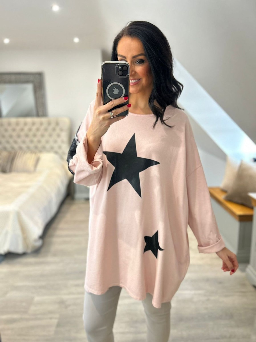 Clothing Prospero Long Sleeve | Pink Multi Star Top Sally