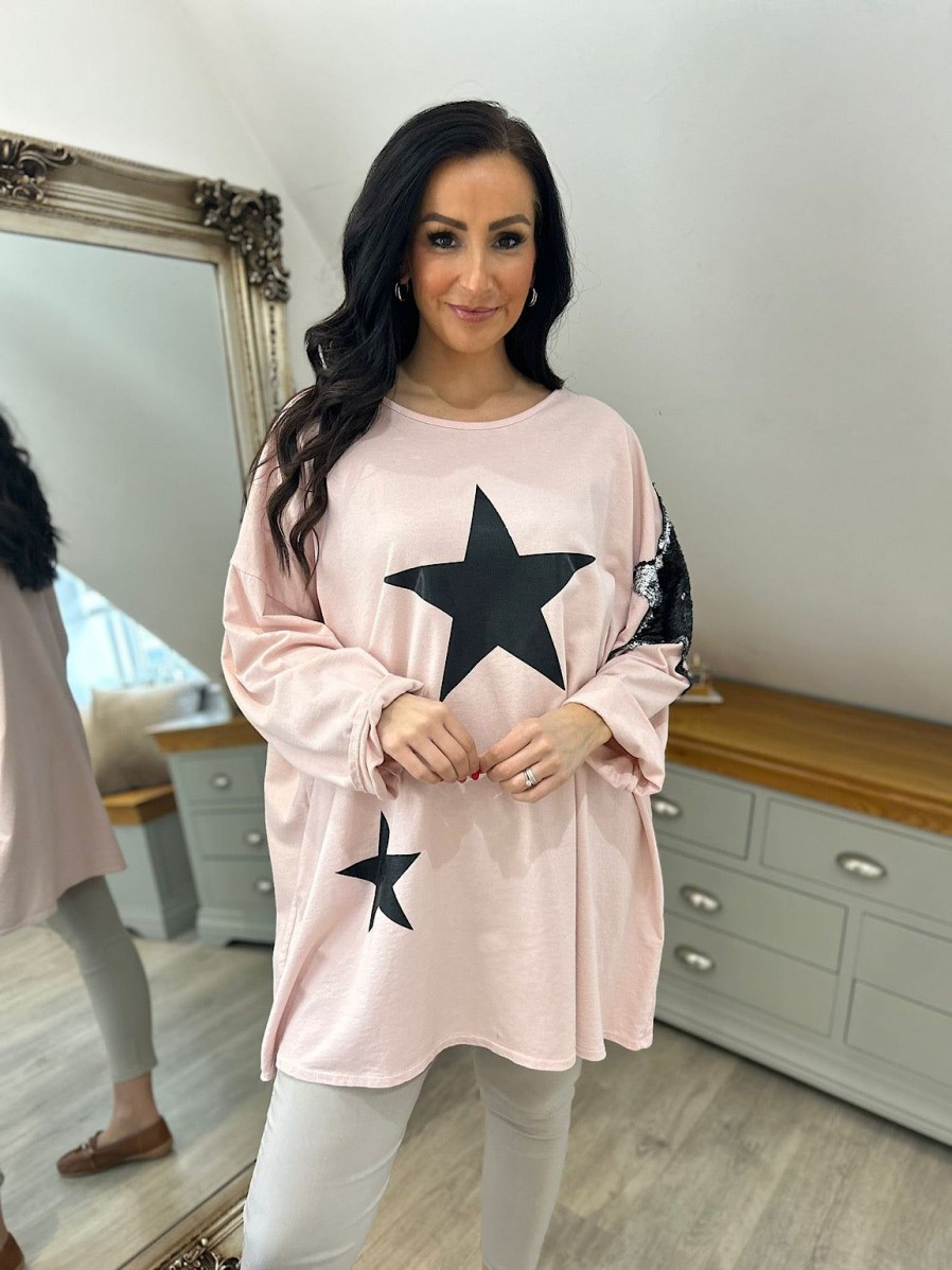 Clothing Prospero Long Sleeve | Pink Multi Star Top Sally