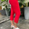 Clothing Ashley Trousers | Red Lace Capri Pants