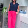 Clothing Gold Fashion Trousers | Coral Wide Leg Pocket Trousers Claudia