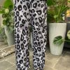 Clothing Flexwear Trousers | Grey Leopard Wide Leg Trousers