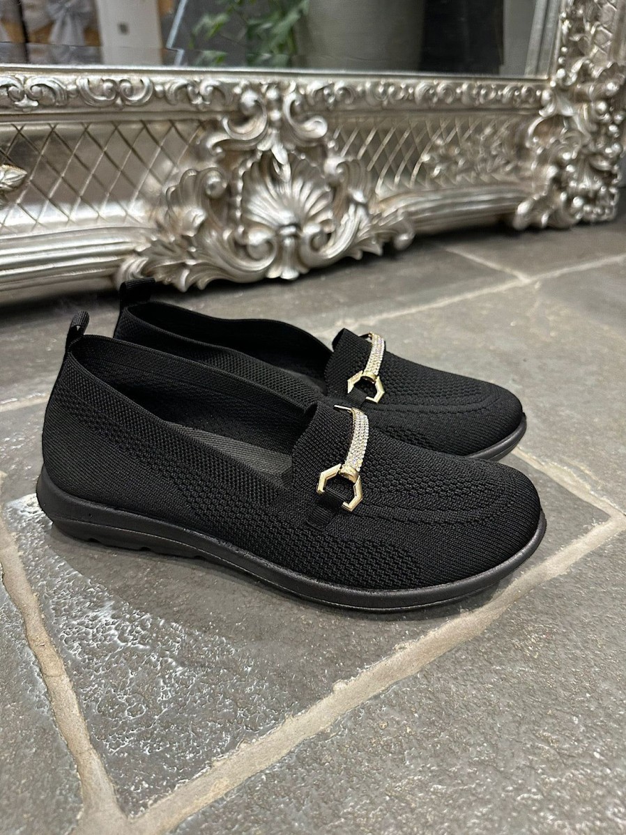 Footwear Bello star | Black Comfort Fit Loafers