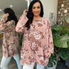 Clothing Prospero Long Sleeve | Pink Floral Pocket Top Evie