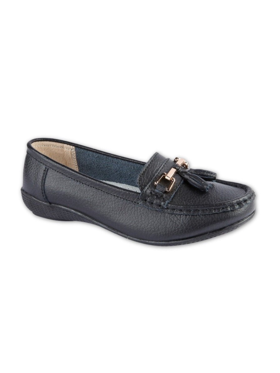 Footwear LJR Footwear | Black Leather Tassel Loafer