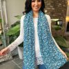 Bags & Accessories Twenty One Fashion | Blue Ditsy Floral Gold Fleck Scarf