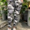 Clothing Tip Top Moda Joggers | Grey Camo Print Joggers