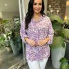 Clothing Lamia Shirts & Blouses | Lilac Animal Print Shirt Zoe