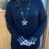 Bags & Accessories Reevo | Silver Abstract Star Beaded Long Necklace