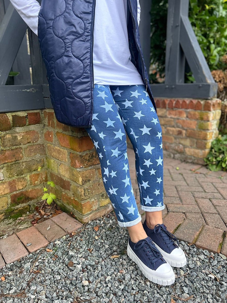 Clothing Prospero Joggers | Denim Star Print Joggers