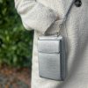 Bags & Accessories Milano | Silver Metallic Crossbody Phone Purse