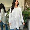 Clothing Paris Collection Shirts & Blouses | White Shirt Top Sophie