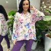 Clothing Natasha Shirts & Blouses | Pink Flower Pattern Blouse April