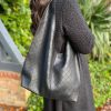 Bags & Accessories Milano | Black Diamond Pattern Slouch Bag Set