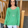 Clothing D-Style Long Sleeve | Green Sparkle Soft Knit Olivia