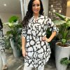 Clothing Link Moda Shirts & Blouses | White Animal Print Shirt Gabby