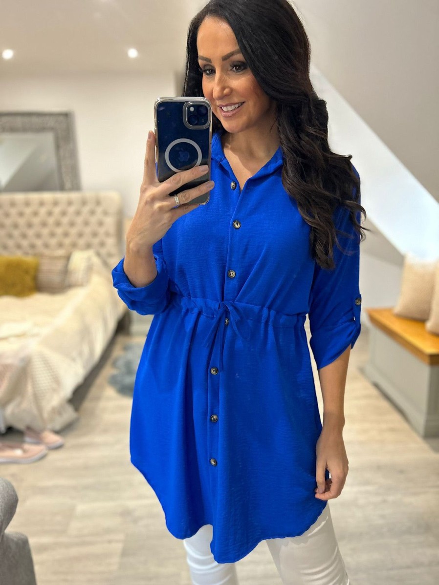 Clothing Kiki Mda | Royal Blue Tie Waist Tunic Rosie