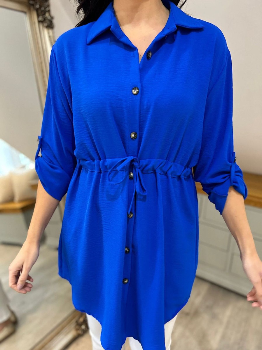 Clothing Kiki Mda | Royal Blue Tie Waist Tunic Rosie