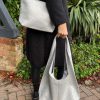 Bags & Accessories Milano | Silver Diamond Pattern Slouch Bag Set