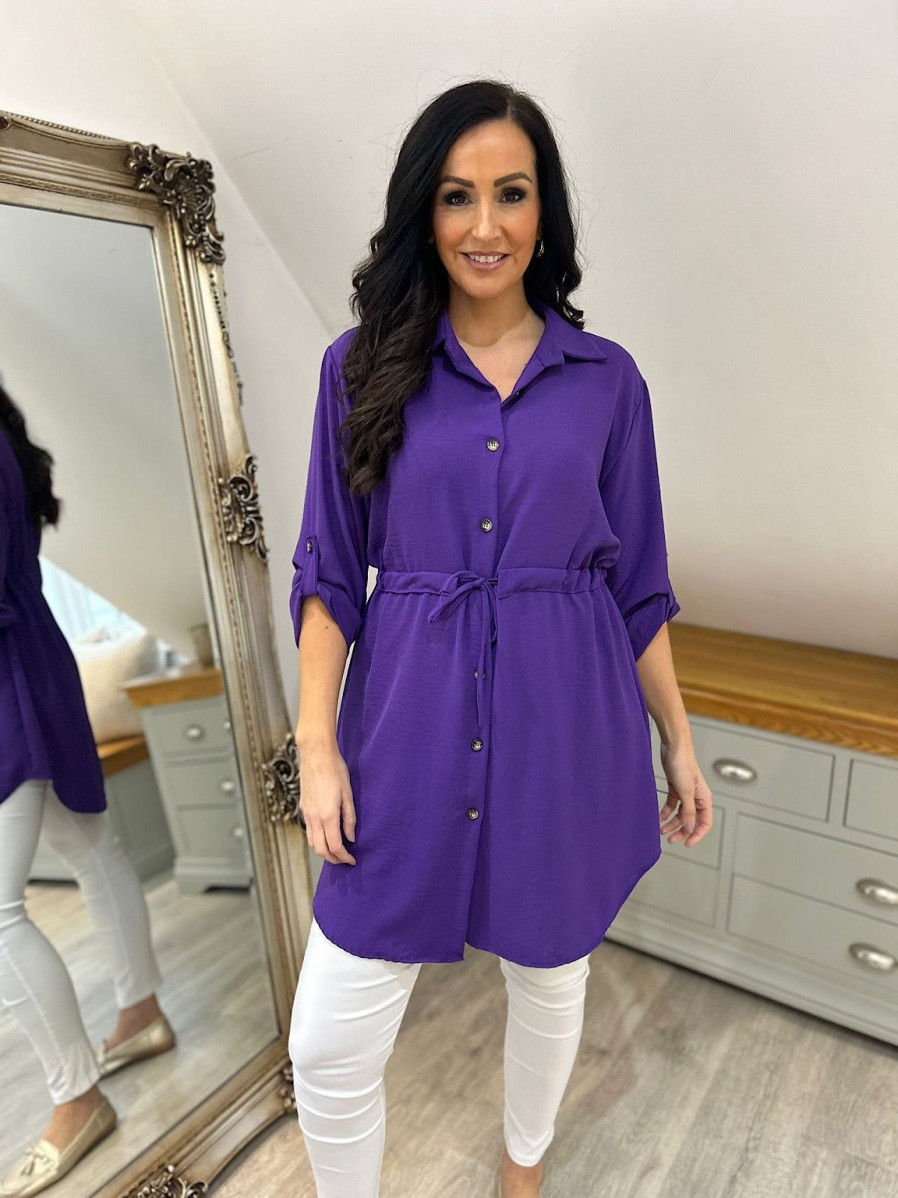 Clothing Kiki Mda | Purple Tie Waist Tunic Rosie