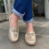 Footwear LJR Footwear | Gold Leather Tassel Loafer