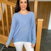 Clothing D-Style Long Sleeve | Denim Sparkle Soft Knit Olivia