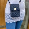 Bags & Accessories House of Milano | Navy Twist Lock Crossbody Phone Purse